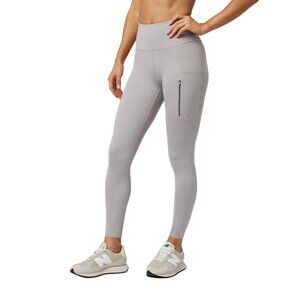 Vuori Womens Evolve Zipped Legging in Soft Pewter